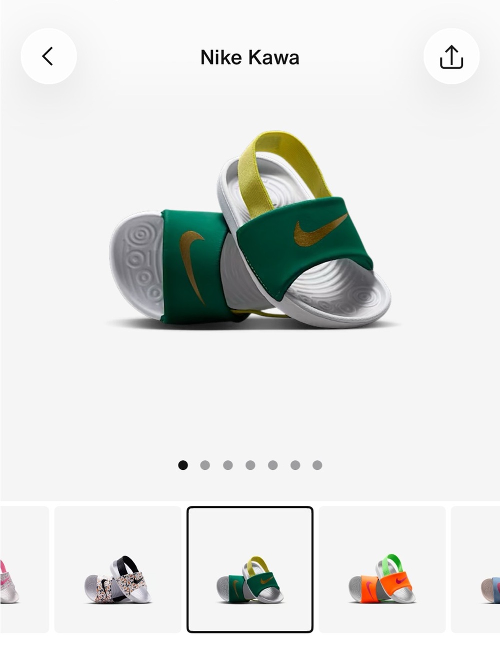 Nike Green & Yellow Slides toddler 9C